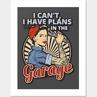 Retro Funny Plans Garage Auto Mechanic Car Joke Meme Humor Posters and Art